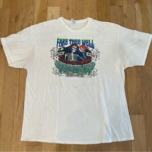Grateful Dead Fare Thee Well Skeleton Dancing Bears Chicago Band Shirt Tee 2XL